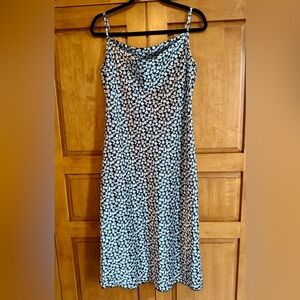 bebe Black and White Floral Midi Dress